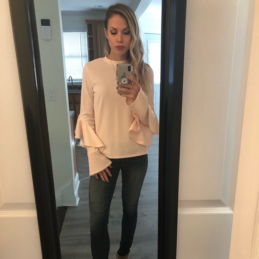 Long bell sleeve shirt